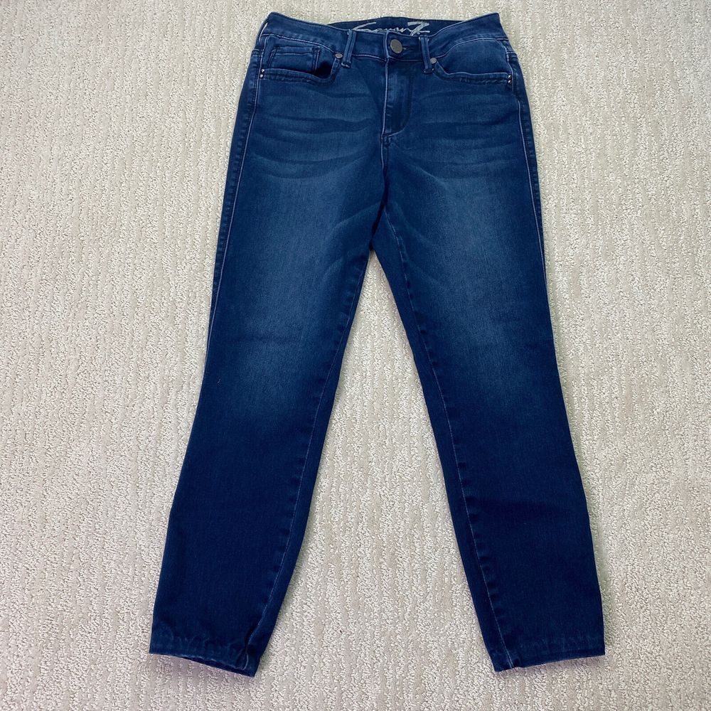 Seven 7 High Rise Ankle Skinny Jeans Womens Size 4 Blue Denim Stretch Dark Wash